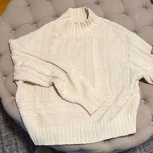 Polo by Ralph Lauren Ivory Cable Knit Turtleneck